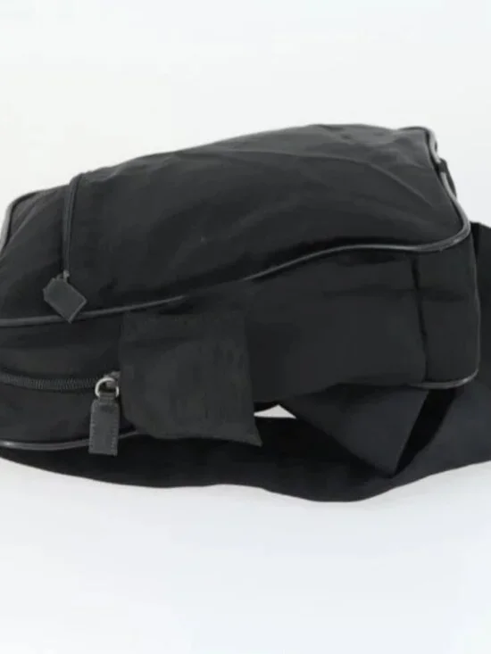 PRADA Shoulder Bag Nylon Black Silver Auth - Picture 4 of 16